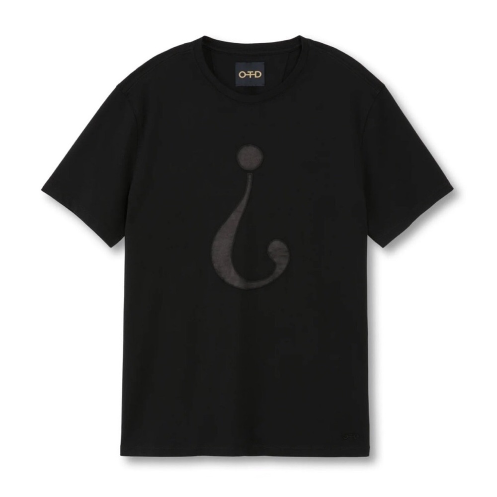 OTD gender neutral question everything black short sleeve t shirt